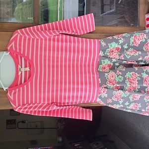 Matilda Jane pink striped pink floral fit & flare dress